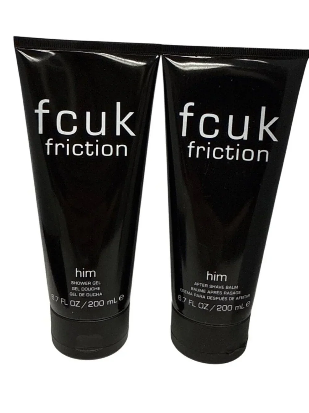 FCUK Friction Him Shower Gel & After Shave Balm Set 6.7 oz 200ml Each Men's